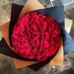 Red roses flower bouquet