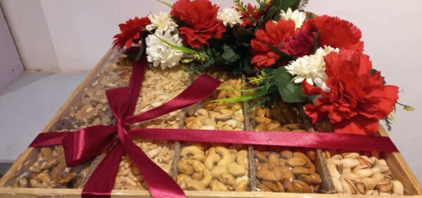 Mix Dry Fruit Wooden Basket