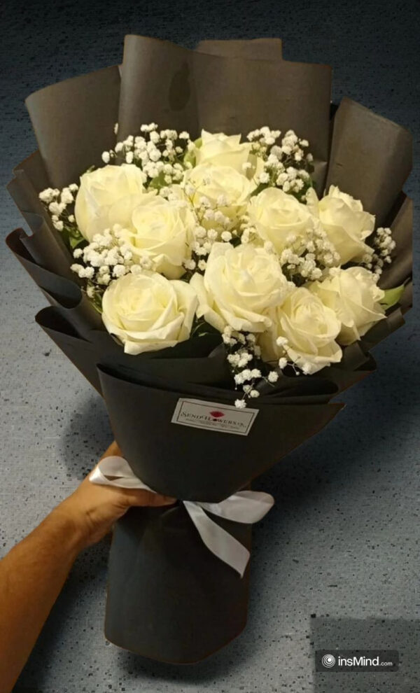 White Rose Flower Bouquet