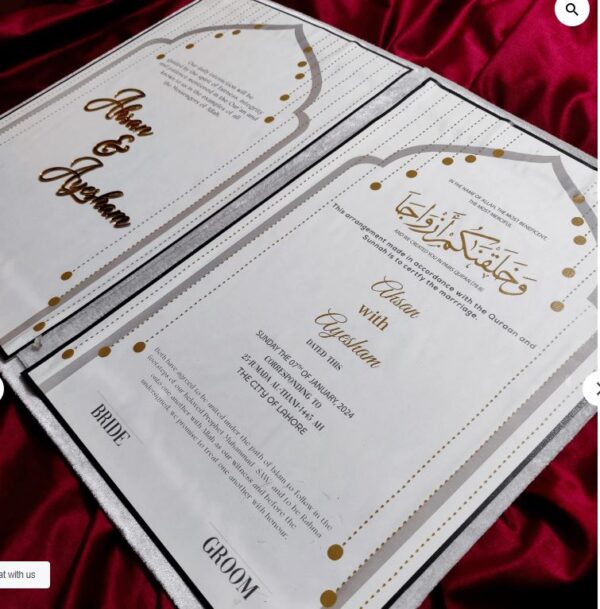 White Theme Nikah Booklet2