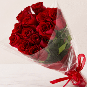 Red Rose Bouquet Lahore – Fresh classic red roses arranged in elegant wrapping for romantic gifting