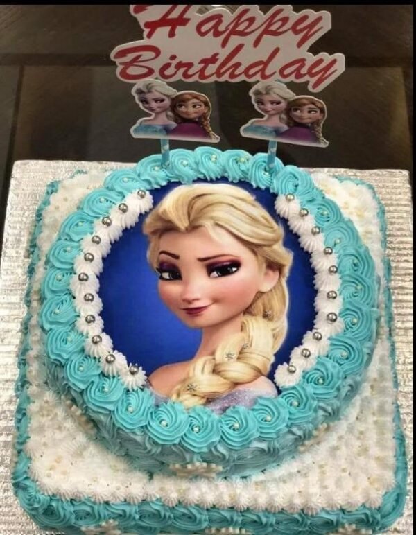 A beautiful Frozen-themed birthday cake perfect for Cake delivery in Lahore.