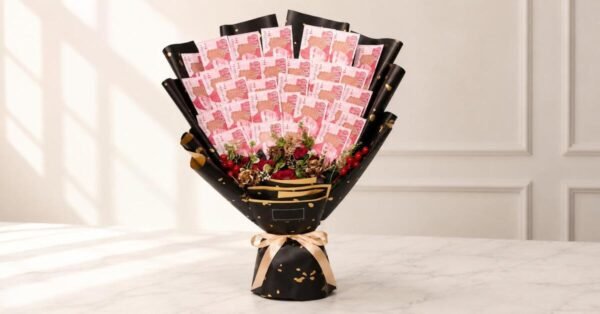 A luxury money bouquet for creative Cash gift delivery Lahore.