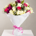 Mixed floral bouquet available for flower delivery in Lahore.