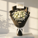 Elegant Sorry Bouquet with White Roses
