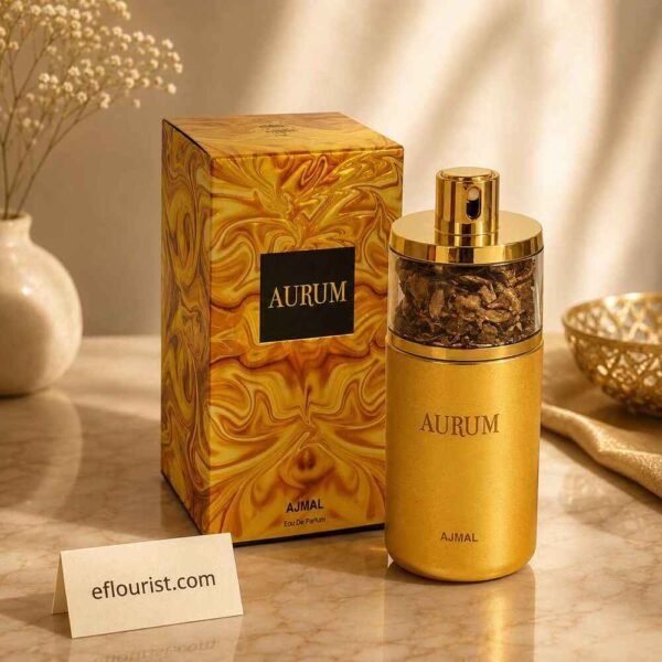 Ajmal Aurum perfume bottle for fragrance delivery in Lahore.