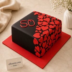 Milestone heart cake for custom cake design Lahore