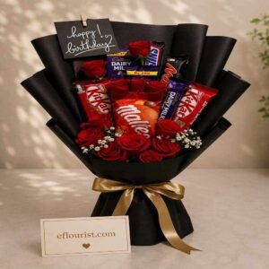 Birthday chocolate rose bouquet from our online flower shop Lahore.