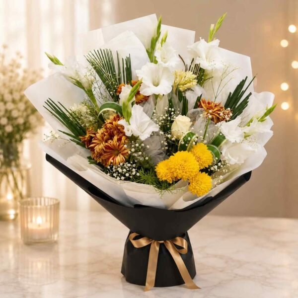 Radiant floral recovery bouquet get well soon gifts Lahore