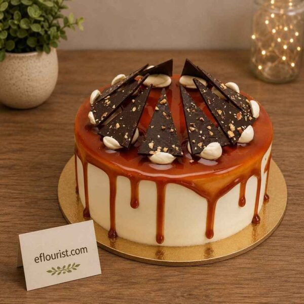 Caramel drip cake best cake delivery Lahore