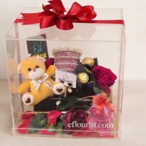 An elegant Eid Gift Box Hamper, perfect to send Eid gifts to Pakistan.