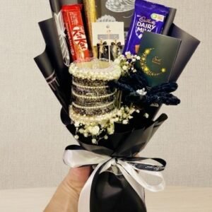 Eid Mubarak bangle and chocolate gift bouquet, perfect to send Eid gifts to Pakistan.