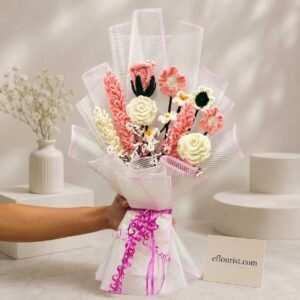 Handmade crochet flower bouquet Lahore