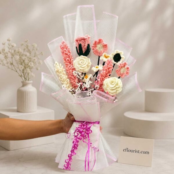Handmade crochet flower bouquet Lahore