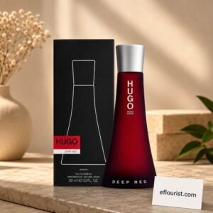Hugo Boss Deep Red perfume bottle for gift delivery in Lahore.