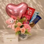 Pink themed gift set perfect for flowers delivery Lahore.