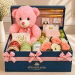 Festive Pink Eid Gift Box designed for Eid gift hampers.