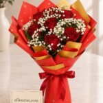 Red rose bouquet handcrafted gifts Lahore