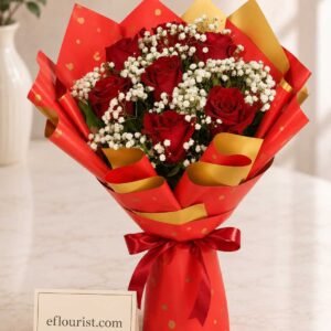 Red rose bouquet handcrafted gifts Lahore