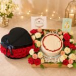 Rose bouquet and cake celebration gift sets Lahore