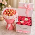 Rose and Chocolate Combo set, ideal for Valentine gift delivery Lahore.
