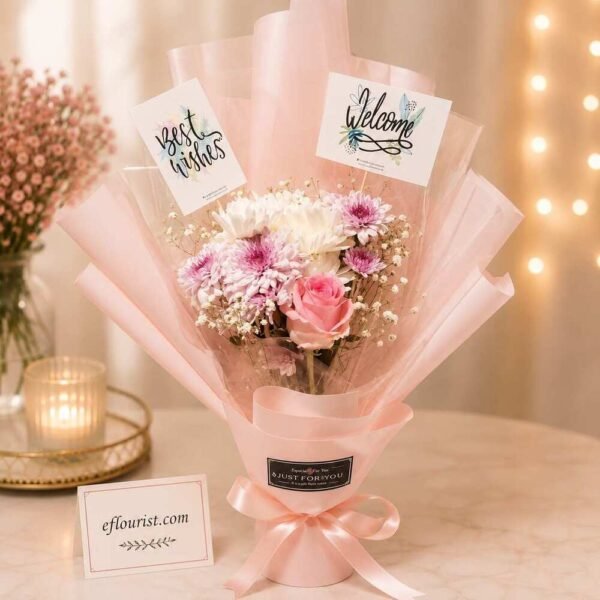 Pastel floral arrangement best gift shop Lahore