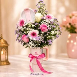Stanley tumbler floral arrangement unique gift ideas Lahore