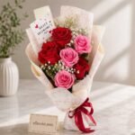 Mixed roses Valentine's Day romantic gift delivery Lahore