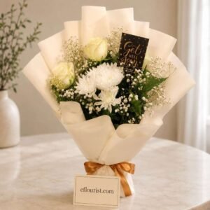 White recovery flowers online gift shop Lahore